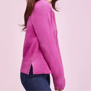 Loft raspberry v-neck sweater